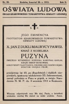 Oświata Ludowa : organ Krakowskiego Towarzystwa Oświaty Ludowej. 1911, nr 3