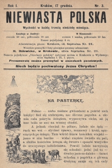 Niewiasta Polska. 1899, nr 3