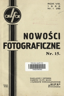 Nowości Fotograficzne. 1936, nr 1 (15)