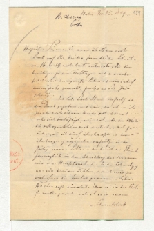 Brief von Samuel Heinrich Spiker an Heinrich Karl Wilhelm Berghaus