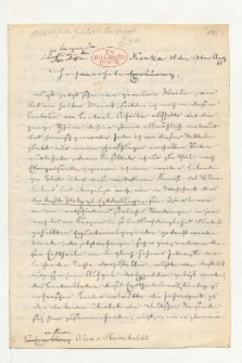 Brief von Heinrich Barth an Alexander von Humboldt
