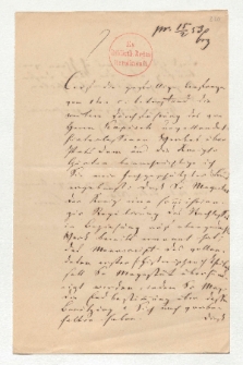 Brief von Peter Joseph Lenné an Heinrich Karl Wilhelm Berghaus