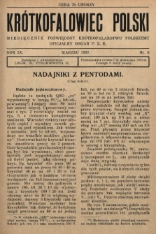 Krótkofalowiec Polski : miesięcznik poświęcony krótkofalarstwu polskiemu : oficjalny organ P.Z.K. 1937, nr 3