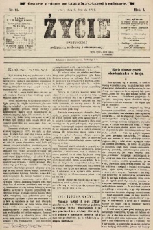 Życie : dwutygodnik polityczny, społeczny i ekonomiczny. 1893, nr 14 (czwarte wydanie po trzykrotnej konfiskacie)