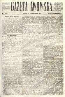 Gazeta Lwowska. 1867, nr 231
