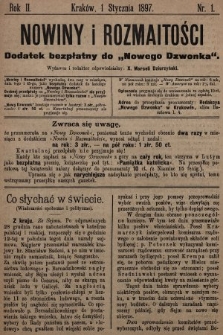 Nowiny i Rozmaitości : dodatek bezpłatny do „Nowego Dzwonka”. 1897, nr 1