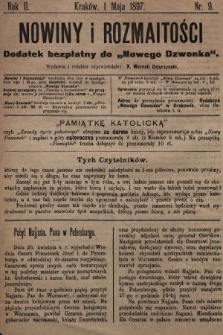 Nowiny i Rozmaitości : dodatek bezpłatny do „Nowego Dzwonka”. 1897, nr 9