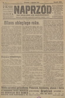 Naprzód : organ centralny polskiej partyi socyalno-demokratycznej. 1914, nr 1