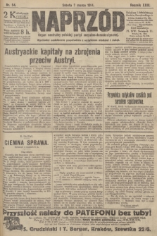 Naprzód : organ centralny polskiej partyi socyalno-demokratycznej. 1914, nr 54