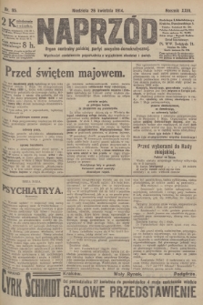 Naprzód : organ centralny polskiej partyi socyalno-demokratycznej. 1914, nr 95