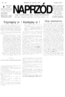 Naprzód : organ centralny polskiej partyi socyalno-demokratycznej. 1914, nr 144