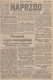 Naprzód : organ centralny polskiej partyi socyalno-demokratycznej. 1914, nr 174
