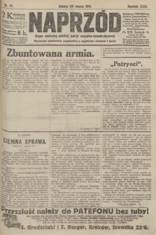 Naprzód : organ centralny polskiej partyi socyalno-demokratycznej. 1914, nr 71 [po konfiskacie nakład drugi]