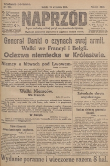 Naprzód : organ centralny polskiej partyi socyalno-demokratycznej. 1914, nr 256 (wydanie poranne)