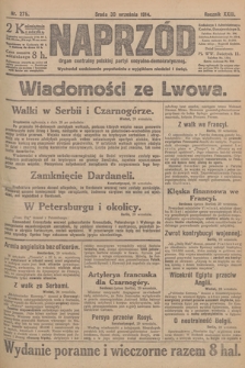 Naprzód : organ centralny polskiej partyi socyalno-demokratycznej. 1914, nr 275