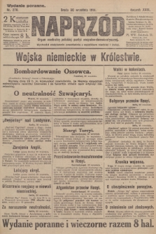 Naprzód : organ centralny polskiej partyi socyalno-demokratycznej. 1914, nr 276 (wydanie poranne)