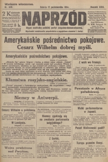 Naprzód : organ centralny polskiej partyi socyalno-demokratycznej. 1914, nr 309 (wydanie wieczorne)