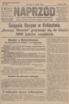 Naprzód : organ centralny polskiej partyi socyalno-demokratycznej. 1914, nr 420 (wydanie poranne)