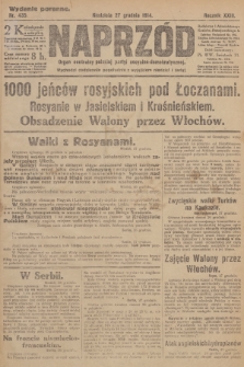 Naprzód : organ centralny polskiej partyi socyalno-demokratycznej. 1914, nr 435 (wydanie poranne)