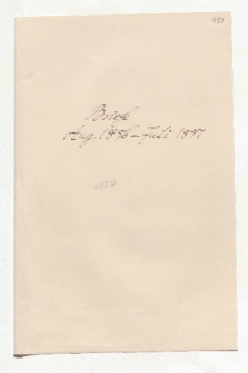 Briefe von Alexander von Humboldt an Johann Karl Eduard Buschmann aus dem Jahr 1857 (Ansetzungssachtitel von Bearbeiter/in)