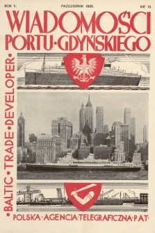 Wiadomości Portu Gdyńskiego. 1935, nr 10