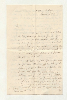 Brief von George Summer an Alexander von Humboldt