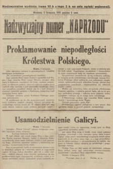 Nadzwyczajny numer „Naprzodu”. 1916