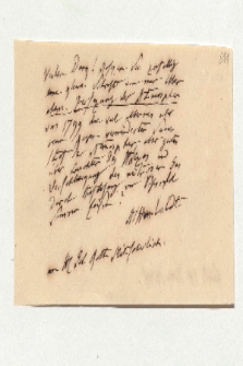 Brief von Alexander von Humboldt an Eilhard Mitscherlich