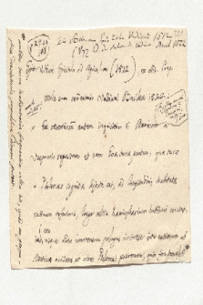 Brief von Alexander von Humboldt und Unbekannt an Alexander von Humboldt