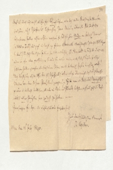 Brief von Bartholomäus Kopitar und Alexander von Humboldt an Alexander von Humboldt