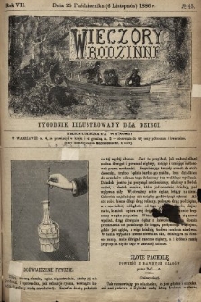 Wieczory Rodzinne : tygodnik illustrowany dla dzieci. R. 7, 1886, nr 45
