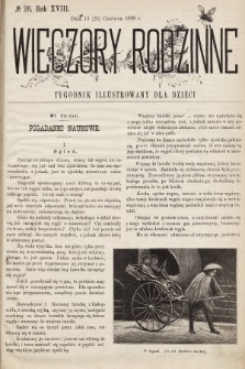 Wieczory Rodzinne : tygodnik illustrowany dla dzieci. R. 18, 1898, nr 26