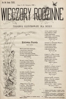 Wieczory Rodzinne : tygodnik illustrowany dla dzieci. R. 19, 1898, nr 34