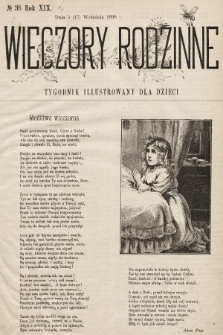 Wieczory Rodzinne : tygodnik illustrowany dla dzieci. R. 19, 1898, nr 38