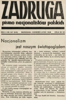 Zadruga : pismo nacjonalistów polskich. 1938, nr 6-7