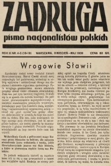 Zadruga : pismo nacjonalistów polskich. 1939, nr 4-5