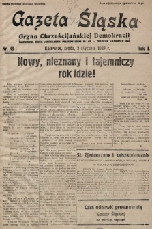 Gazeta Śląska : organ Chrześcijańskiej Demokracji. 1929, nr 49