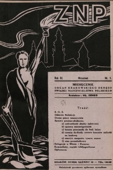 ZNP : organ Krakowskiego Okręgu Związku Nauczycielstwa Polskiego. 1934/1935, nr 1