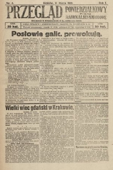 Przegląd Poniedziałkowy : pismo radykalno-narodowe. 1919, nr 4