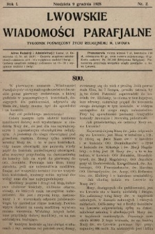 Lwowskie Wiadomości Parafialne : tygodnik poświęcony życiu religijnemu m. Lwowa. 1928, nr 2