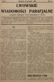 Lwowskie Wiadomości Parafialne : tygodnik poświęcony życiu religijnemu m. Lwowa. 1928, nr 3