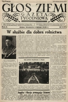 Głos Ziemi : gazeta tygodniowa. 1938, nr 6