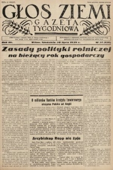 Głos Ziemi : gazeta tygodniowa. 1939, nr 31