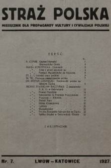 Straż Polska : miesięcznik dla propagandy kultury i cywilizacji polskiej. 1927, nr 7
