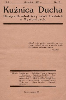 Kuźnica Ducha : miesięcznik młodzieży szkół średnich. 1928, nr 2