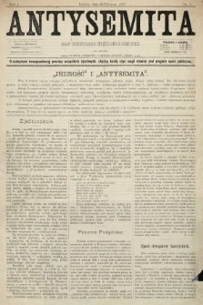 Antysemita : organ Stowarzyszenia Chrześcijańsko-Społecznego. 1897, nr 7