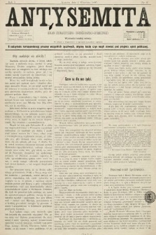 Antysemita : organ Stowarzyszenia Chrześcijańsko-Społecznego. 1897, nr 8 [numer skonfiskowany]
