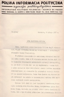 Polska Informacja Polityczna : agencja publicystyczna = Information Politique Polonaise : agence de presse. 1937, nr 5 (44)
