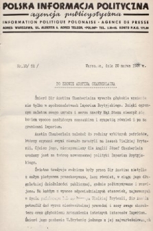 Polska Informacja Polityczna : agencja publicystyczna = Information Politique Polonaise : agence de presse. 1937, nr 12 (51)