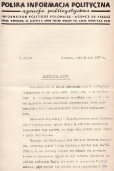 Polska Informacja Polityczna : agencja publicystyczna = Information Politique Polonaise : agence de presse. 1937, nr 21 (60)